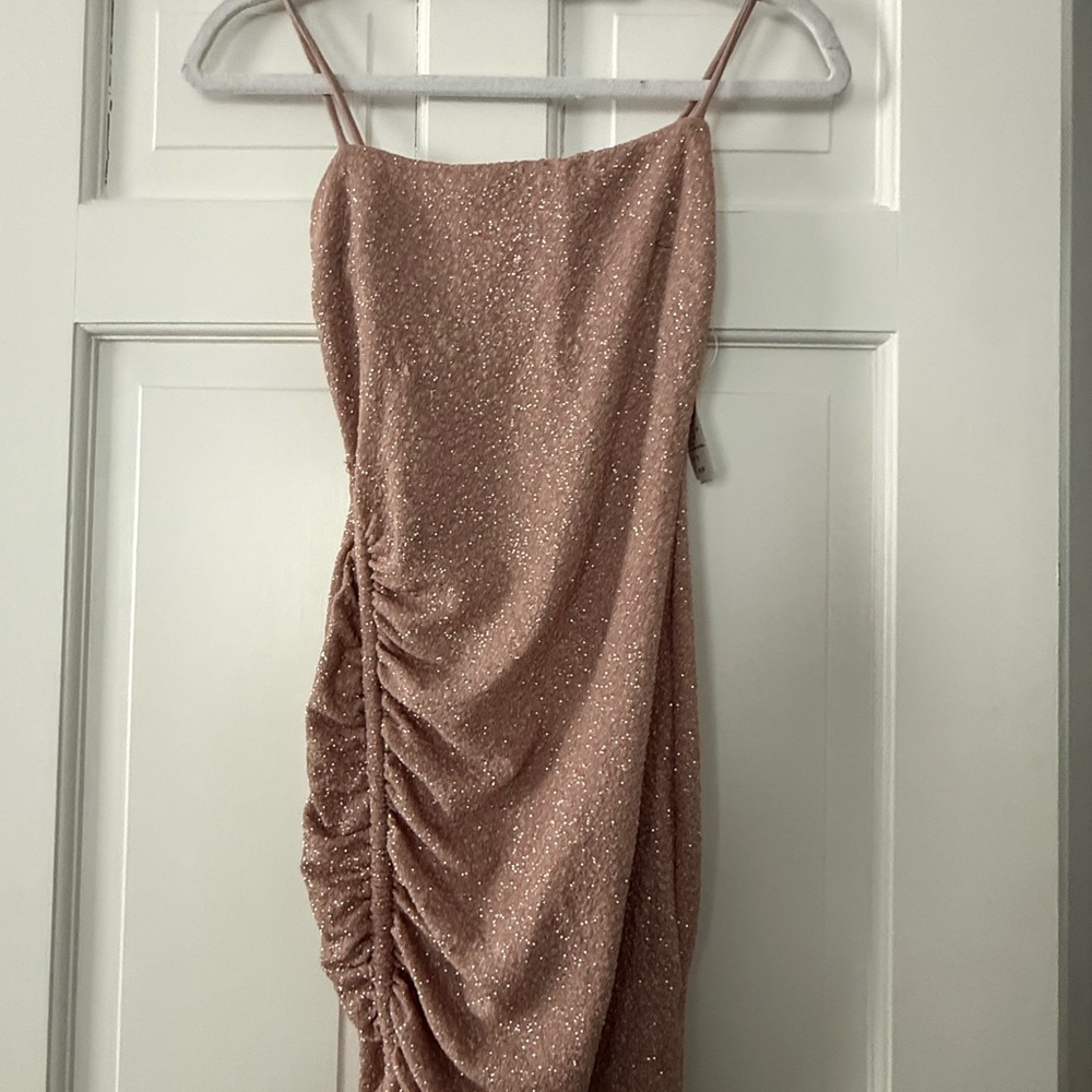 Windsor Sparkling Rose Asymmetrical Dress